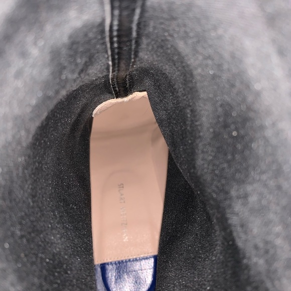 Stuart Weitzman Rapture navy blue sock booties 7.5 - Picture 8 of 15